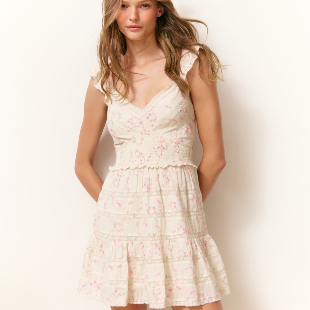 LoveShackFancy Finny Cotton Luna Rosa Fleur Mini Dress - NWT - Picture 2 of 5